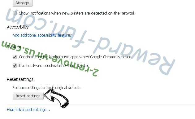 Moviety Adware Chrome advanced menu