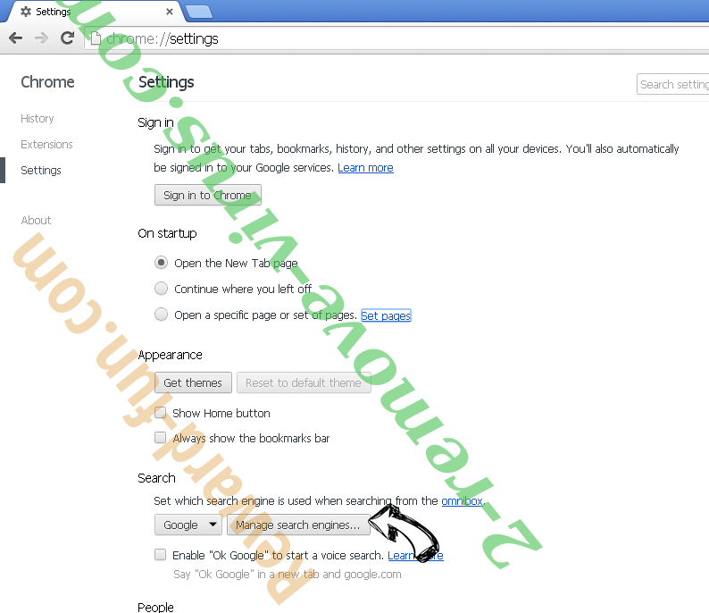 Setup Wizard Virus Chrome extensions disable