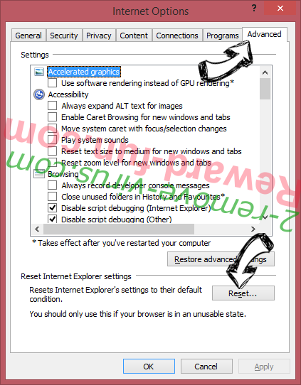 Setup Wizard Virus IE reset browser