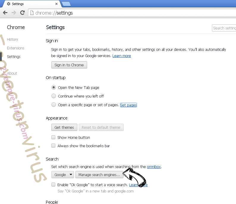 Mazy Search Virus Chrome extensions disable