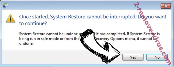 NLAH ransomware removal - restore message