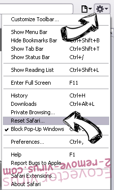 SNSLocker Ransomware Safari reset menu