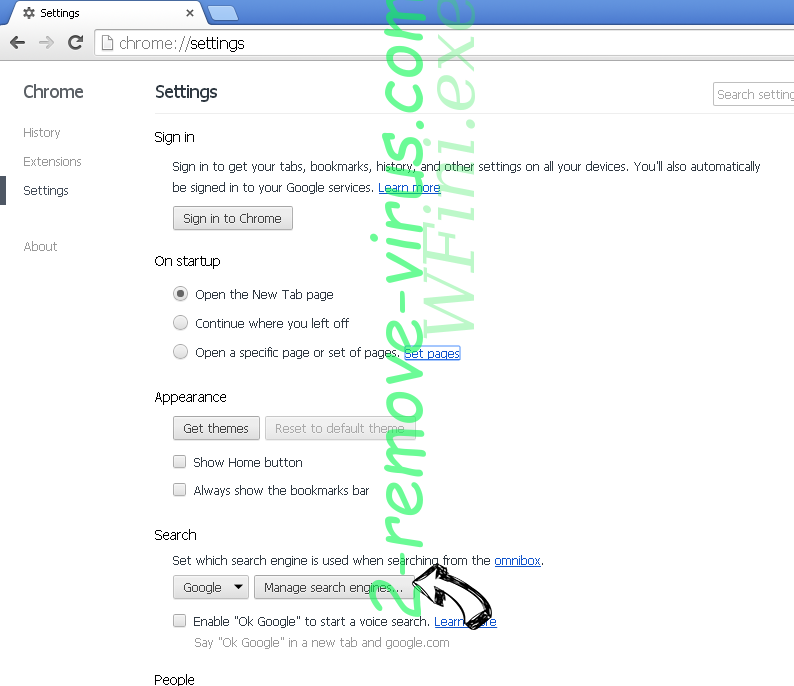 New.searchopa.com Chrome extensions disable