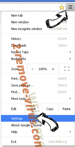 Vlcsearch.com Chrome menu