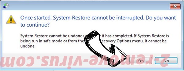 Aurora Ransomware removal - restore message