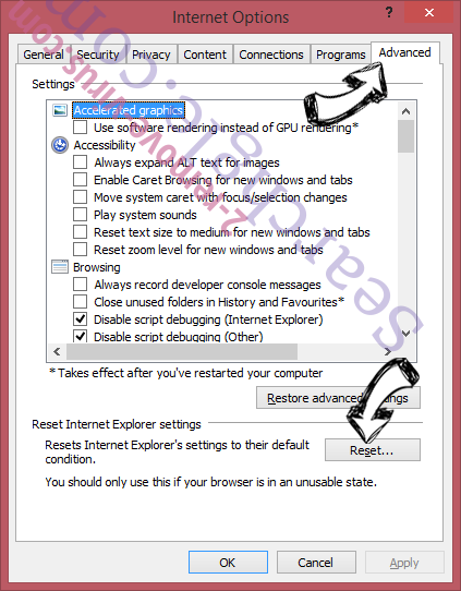 BetterTab virus IE reset browser