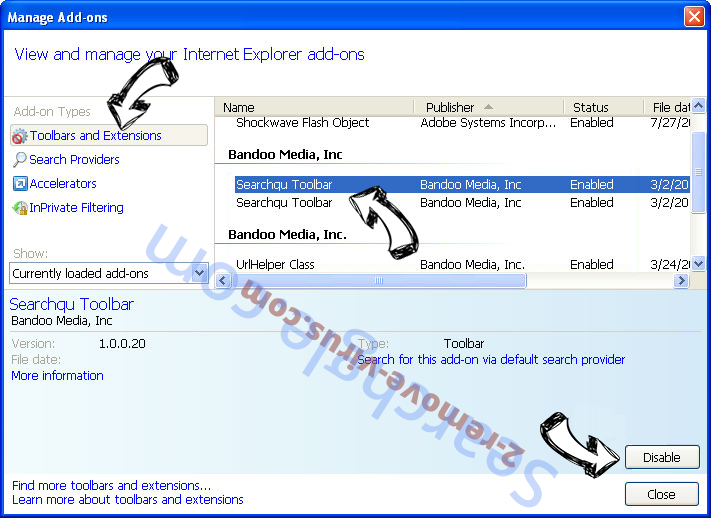 Search.qpgriefi.com IE toolbars and extensions