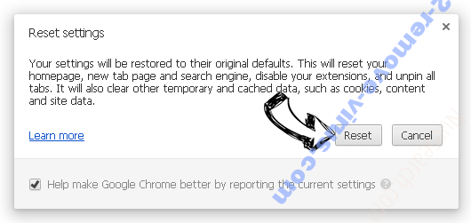 Zcryptor virus Chrome reset