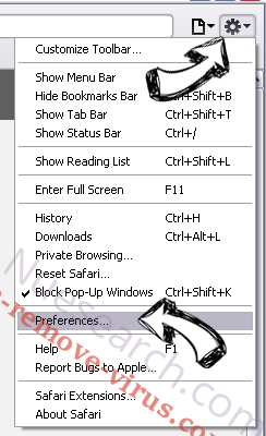 US System Care Safari menu