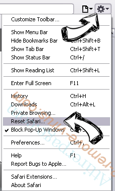 InternetSpeedRadar Toolbar Safari reset menu