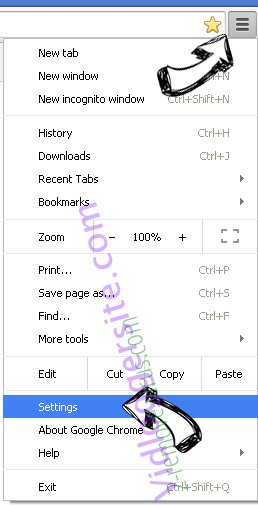 Searchlma.com Chrome menu