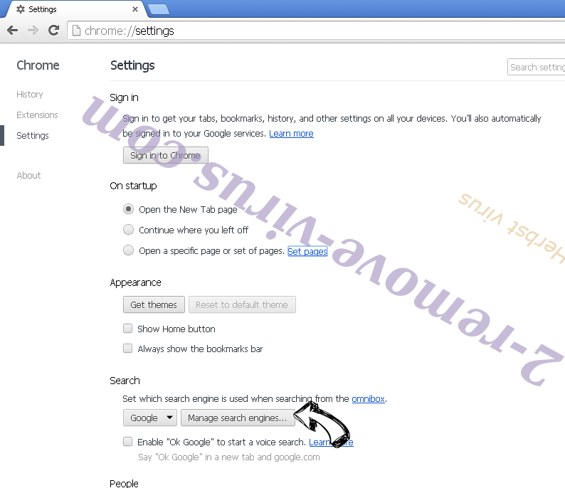 Search.hgeteasytemplates.com Chrome extensions disable