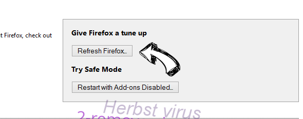 Herbst virus Firefox reset