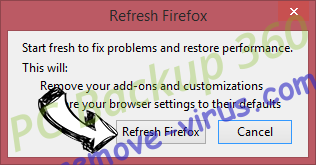 PC Backup 360 Firefox reset confirm