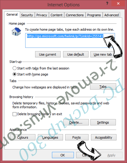 PC Backup 360 IE toolbars and extensions