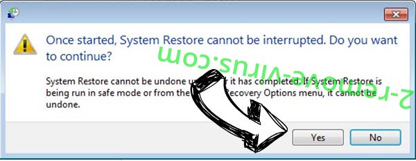 Black Claw ransomware removal - restore message