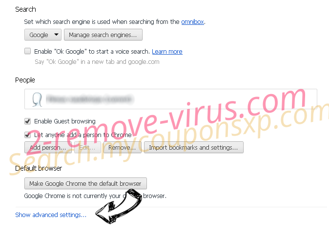 AVBoost Ads Chrome settings more