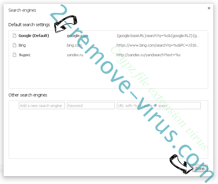 Crypz file extension virus Chrome extensions disable