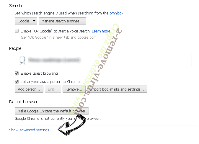 Search.searchbtorr.com Chrome settings more