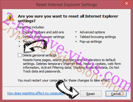 Crypz file extension virus IE reset