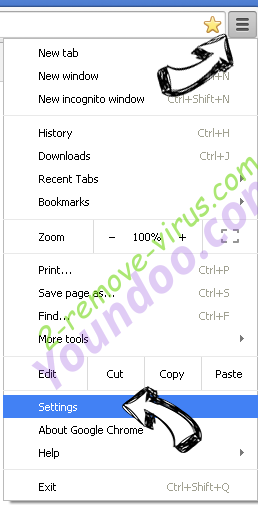 Fulltabsearch.com Chrome menu