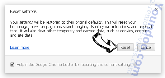 Fulltabsearch.com Chrome reset