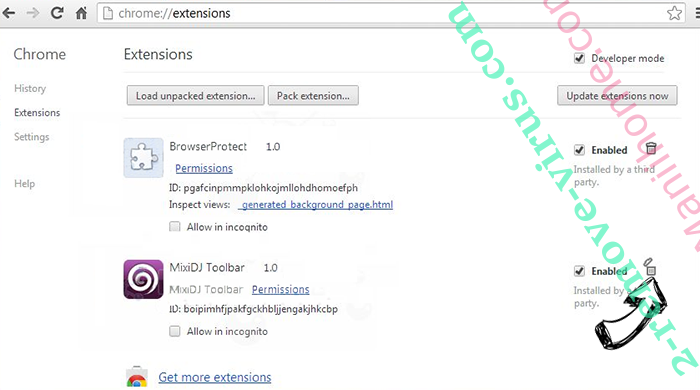 Secure Search Virus Chrome extensions remove