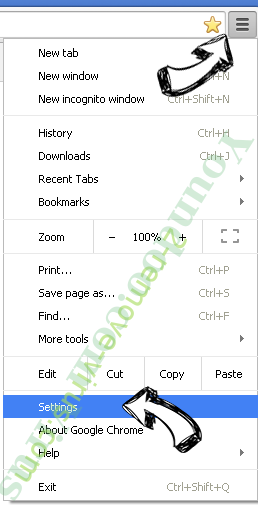 Youndoo.com Virus Chrome menu