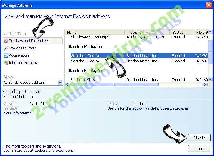 Iglobalsearch.com IE toolbars and extensions