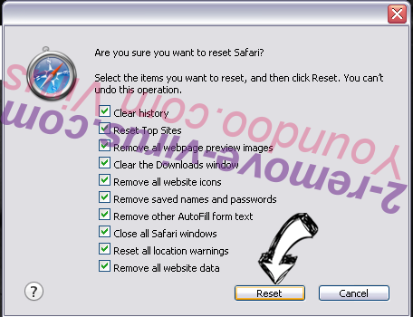 Youndoo.com Virus Safari reset