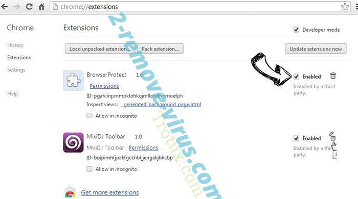 Badoo virus Chrome extensions disable