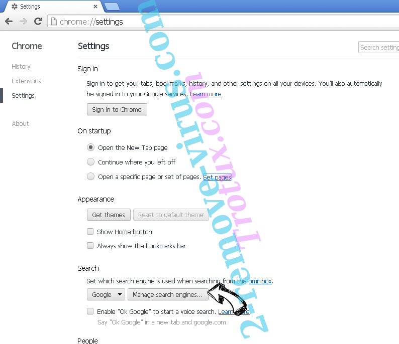 Goverial Search redirect Chrome extensions disable