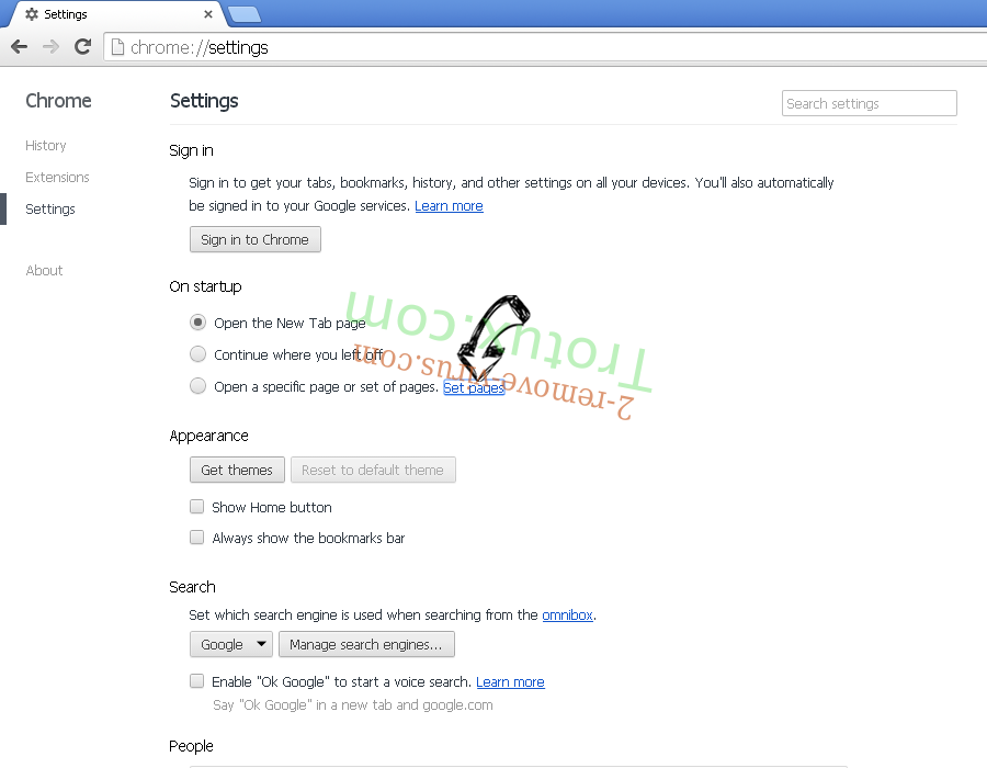 Search.yourspeedtestcenter.com Chrome settings