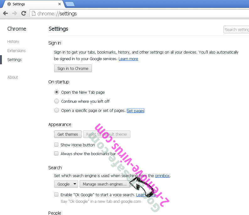 Website445-info.win Chrome extensions disable