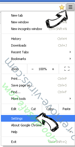 MyMapsExpress Toolbar Chrome menu