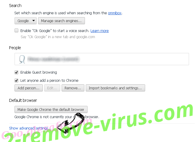 Weekly Hits Virus Chrome settings more