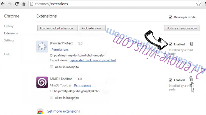 Helpme.net virus Chrome extensions disable