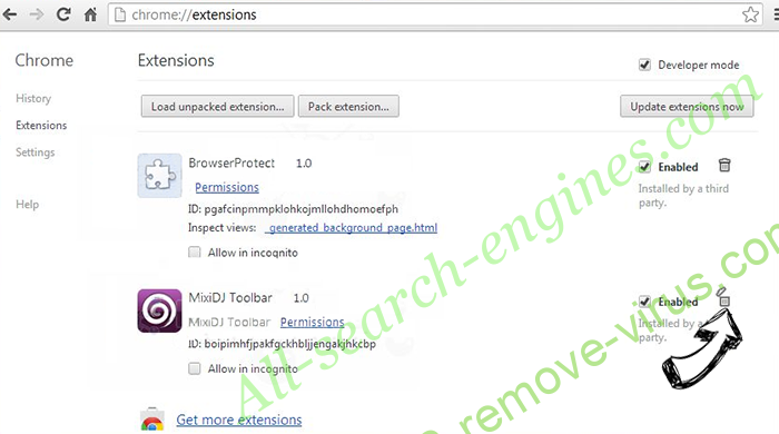 Funsocialtabsearch.com Chrome extensions remove