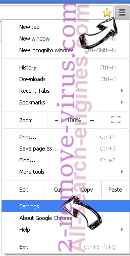 All-search-engines.com Chrome menu