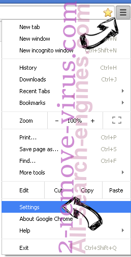 Helpme.net virus Chrome menu
