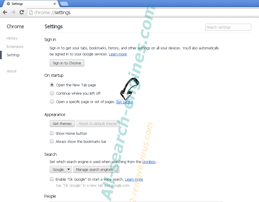All-search-engines.com Chrome settings