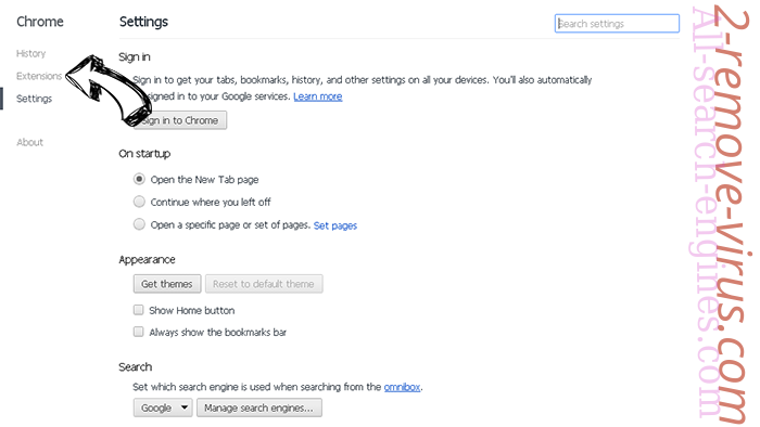 All-search-engines.com Chrome settings