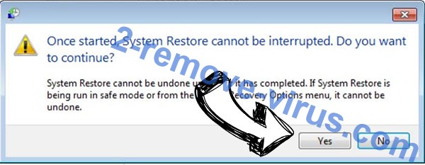 Amigo X-3 ransomware removal - restore message