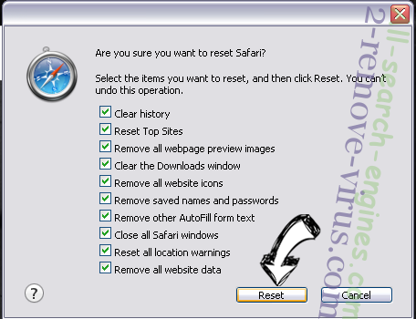 SeginChile Ransomware Safari reset