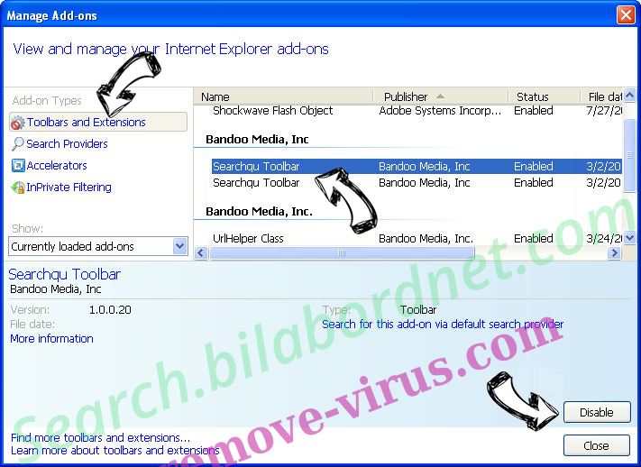 Search-Default.com IE toolbars and extensions