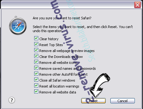 SrchSafe Search Safari reset