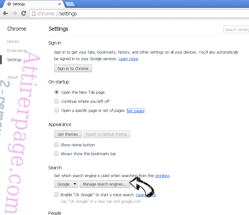 Search.funcybertabsearch.com verwijderen Chrome extensions disable