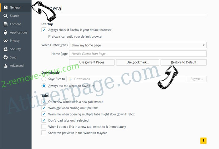 Eliminar Funsafetabsearch.com Firefox reset confirm