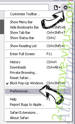 Crypt38 virus Safari menu