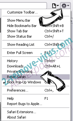 Attirerpage.com Safari reset menu